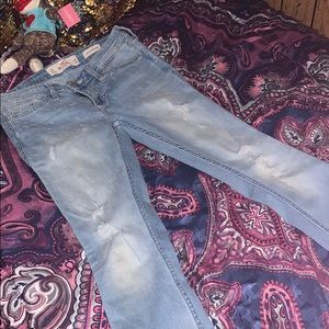 Low rise Light blue Hollister skinny jeans